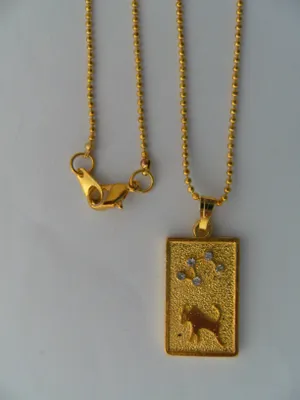 Produktbild von Kette mit Sternzeichen Anhänger: Stier, Ketten Horoskop Astrologie Tierkreiszeichen golden