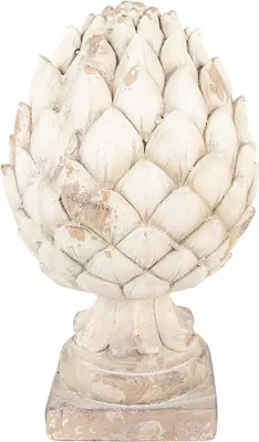 Immagine prodotto di Clayre & Eef Decorazione Ornamento Pigna Ø 23x41 cm Vetroceramica beige