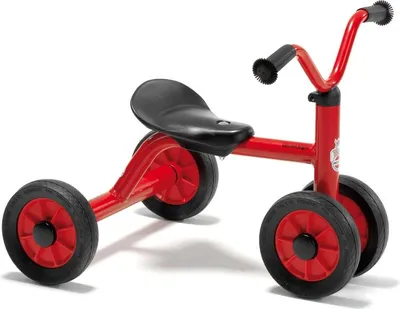 Produktbild von Winther MINI Rutsch Dreirad für Kinder (1-3 Jahre) – Sicheres und stabiles Fahrzeug mit Doppelvorderrädern – Ideal für erste Fahr- und Lenkversuche