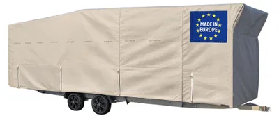 Produktbild von POLCOVER Abdeckplane für Wohnwagen 835 x 250 x 240 cm | Wohnmobilabdeckung Schutzhülle, Atmungsaktive & Langlebig | 5-Lagig Wohnwagenplane | UV-geschützte Wohnwagenhülle