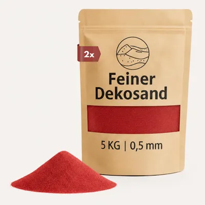 Productafbeelding van Deko-Sand, rot, 10 kg, geschikt voor vazen, glazen en als losse decoratie