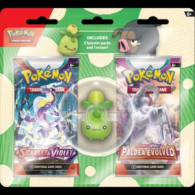 Obrázek produktu pro Pokémon TCG: Back to School - 2 Blister Booster s gumou