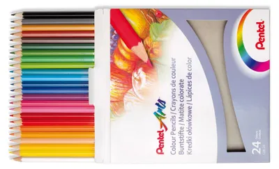 Zdjęcie produktu dla Kredki ołówkowe Pentel zestaw 24 kolorów