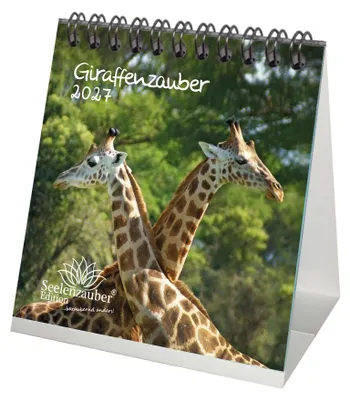 Produktbild von Giraffenzauber Tischkalender 10x10cm für 2027 Giraffen - Seelenzauber