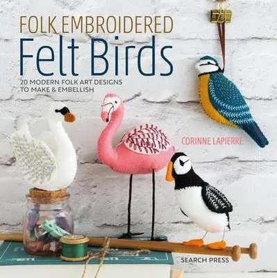 Produktbild von Folk Embroidered Felt Birds