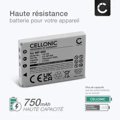 Image de CELLONIC 1x Batterie compatible avec Maginon DC-6600, DC-6800, NP-900