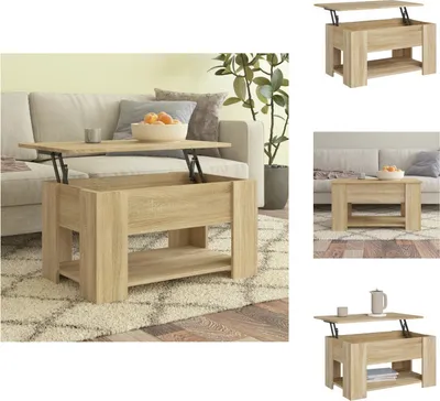 Obrázek produktu pro vidaXL Konferenční stolek Sonoma dub 79x49x41 cm materiál na bázi dřeva - Konferenční stolky