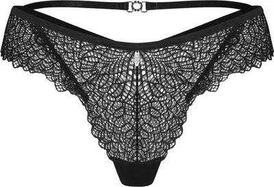 Produktbild von Iliosa Damen Slip S/M in Schwarz mit Spitzenverzierung