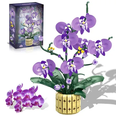 Produktbild von Blumenstrauß Bausteine Set 832 Stück DIY Bau Spielzeug Valentinstag Geschenkset