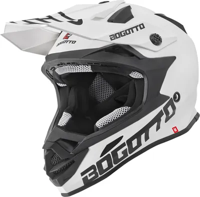 Image de Bogotto V328 casque de motocross en fibre de verre, blanc, XL