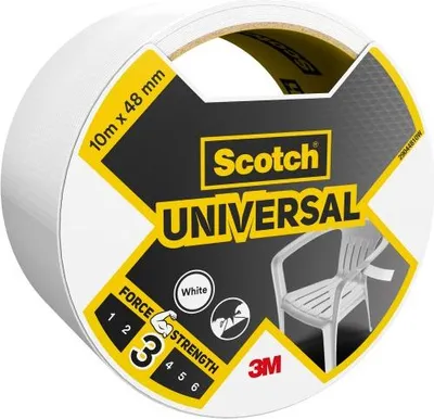 Imagen del producto de Scotch 7100205294 Scotch Universal Gewebeband weiß 48,0 mm x 10,0 m 1 Rolle