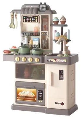 Produktbild von Coemo Kinderküche Jasmin Spielküche mit viel Zubehör Farbe Grau