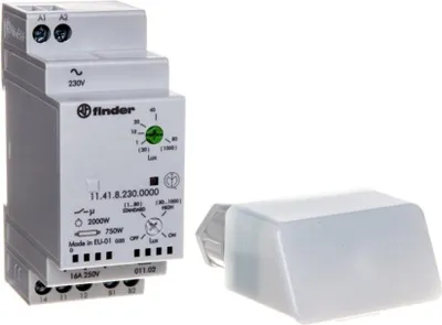Produktbild von Finder 11.41.8.230.0000, Grau, 16 A, Status, CE, 230 V, 50 - 60 Hz