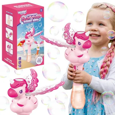 Image de Woopie Machine à Bulles Pistolet Licorne Machine à Bulles de Savon Baguette