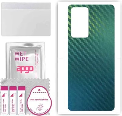 Produktbild von apgo Rückseite Schutzfolie, Skin, kompatibel mit Infinix Note 11S, Hinten Displayschutzfolie aus Vinylfolie, kratzfest, einfache Montage - Kohlenstoff-Chamäleon CAKA1