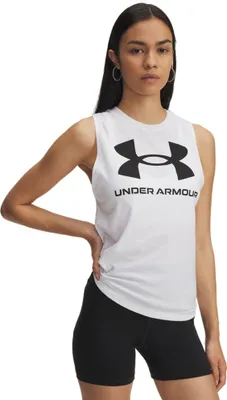 Produktbild von Tank Shirt Under Armour Rival Damen Senior L weiss/schwarz