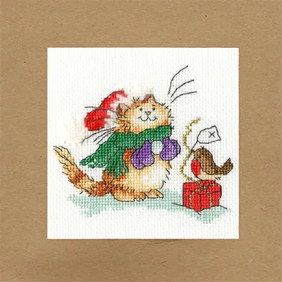 Produktbild von Bothy Threads Grußkarte Kreuzstich-Set "Nur für dich", 10x10cm, XMAS30, Zählmuster