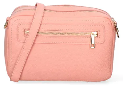 Produktbild von Lux Handtasche für Damen, weiß, aus Leder, mit Reißverschluss und verstellbarem Trageriemen