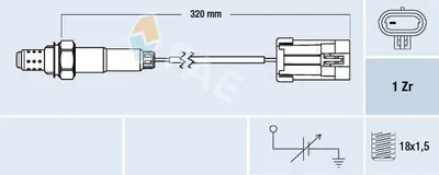 Produktbild von FAE Lambdasonde für OPEL Corsa B Schrägheck (S93) 77102