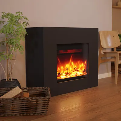 Produktbild von Glow Fire Elektrokamin 'Metis' | LED Standkamin in schwarz mit Heizung (1500 W) | HxBxT: 82x98x35 cm
