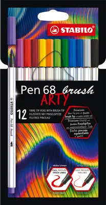 Produktbild von STABILO Premium-Filzstift mit Pinselspitze für variable Strichstärken - Pen 68 brush -…