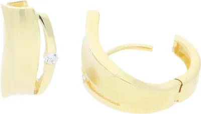 Produktbild von JuwelmaLux Creolen 925 Silber Zirkonia Gold plattiert JL20-06-0726