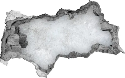Produktbild von Selbstklebender Loch-3D-Aufkleber 95x73 cm Beton Hintergrund