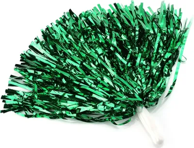 Immagine prodotto di Pompon da cheerleader, pompon sportivi, pompon da cheerleader con manico per spirito di squadra, sport, danza, cheer (6 - verde)