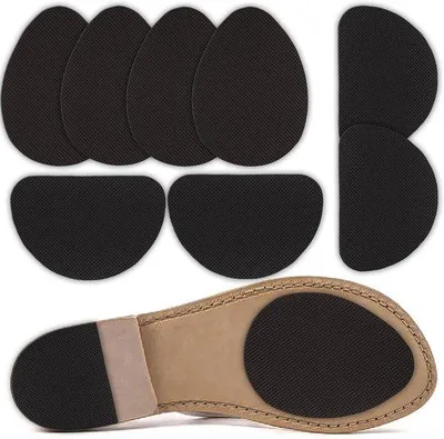 Produktbild von Antislip-Schuhehalterungen - Zehenbeschützer - selbstklebend - Antislip-Schuhgriffe - für hohe Schuhe - schwarz - 4 Paar