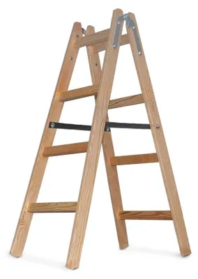 Produktbild von Leiter Strend Pro, PROFI, Holz-Stehleiter, 4-stufig, 1,24 m, max. 150 kg