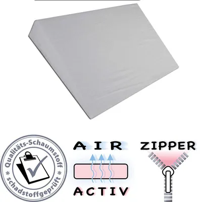 Produktbild von AIR Baby Stützkissen Kissen Kinder Kopfkissen Keilkissen 59x35cm 100% Baumwolle