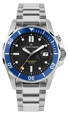 Produktbild von Jacques Lemans Armbanduhr Automatic Hybromatic Black - Blue
