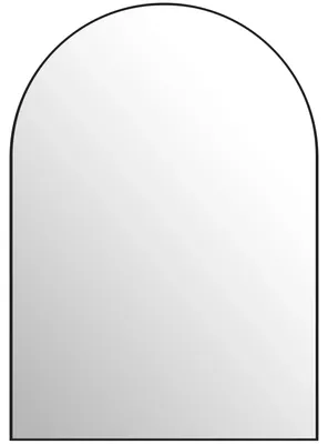 Obrázek produktu pro Zrcadlo do koupelny – Zakřivené zrcadlo – 50 x 70 cm – Hliníkový rám – Dekorativní – Černé