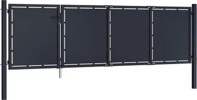 Obrázok produktu pre vidaXL Oceľová záhradná brána 350 x 75 cm antracitová