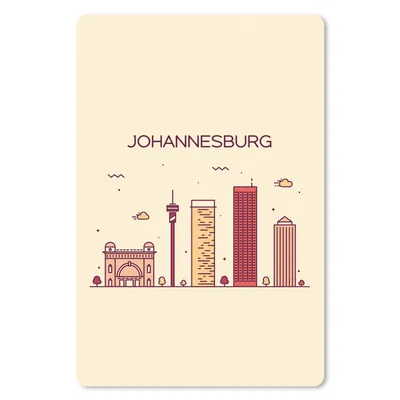 Produktbild von MuchoWow® Mauspad Mousepad Johannesburg - Skyline - Südafrika 40x60 cm - Mousepads - Maus Mat - Pad - Mausunterlage - Schreibtisch Accesoire