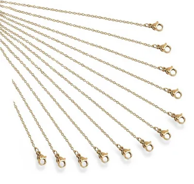 Image de Dripio - Collier - Chaîne en acier inoxydable doré - Longueur : 50 cm, Image générée par une IA