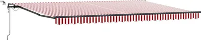 Image de Tissu pour store vidaXL rouge et blanc, 500 x 300 cm, polyester