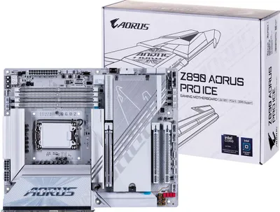 Obrázek produktu pro GIGABYTE Z890 AORUS PRO ICE, Intel, LGA 1851 (Socket V1), Intel Core Ultra (Series 2), LGA 1851, 256 GB, DDR5-SDRAM