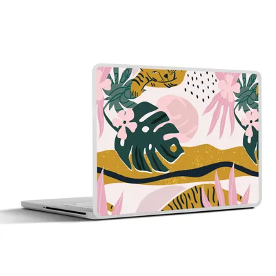 Produktbild von MuchoWow® Laptop Aufkleber Sticker Cover Tiger - Pflanzen - Dschungel - Muster 40x30 cm - Laptop Dekoration - Selbstklebend