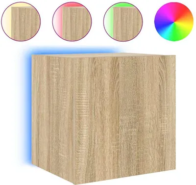 Obrázok produktu pre vidaXL Nástenná TV skrinka s LED osvetlením dub Sonoma 40,5x35x40 cm