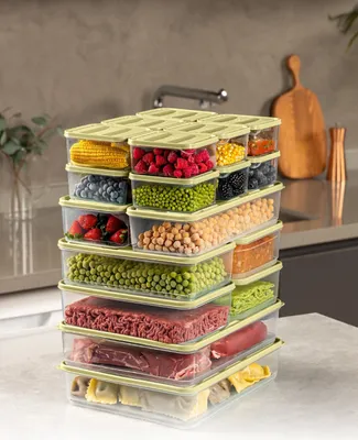Produktbild von Hermia Concept, YBLLA20LI - Yellow, Aufbewahrungsbox-Set (20-teilig), 100 % KUNSTSTOFF, Gelb, 23 x 25 x 7 cm
