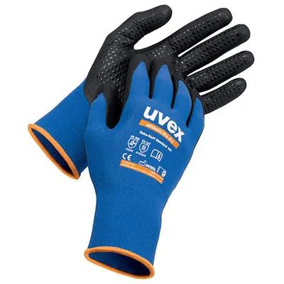 Produktbild von uvex Schutzhandschuh athletic lite dry blau, schwarz Gr. 7
