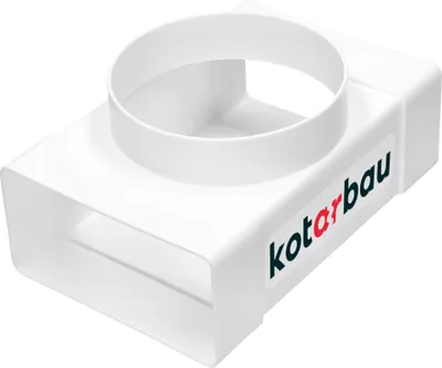 Obrázok produktu pre KOTARBAU® T-kus pre ploché ventilačné potrubie 110x55mm s otvorom ⌀100mm kanálová spojka