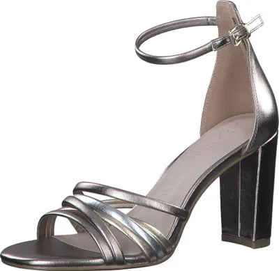 Produktbild von MARCO TOZZI Damen Sandalette Metallic Riemchen Blockabsatz 2-28386-20, Größe:38 EU, Farbe:Rosa