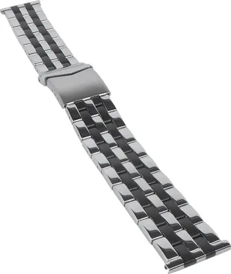 Produktbild von Minott | Uhrenarmband Edelstahl hochglanz/matt bicolor 31171Bi, Stegbreite:22mm