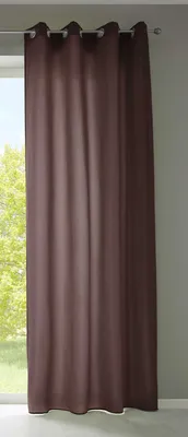 Produktbild von 1er Set Vorhänge Schal Ösen »Berlin« HxB 245x140 cm Braun Blickdicht Microsatin Lichtdurchlässig Uni Matt 20405N