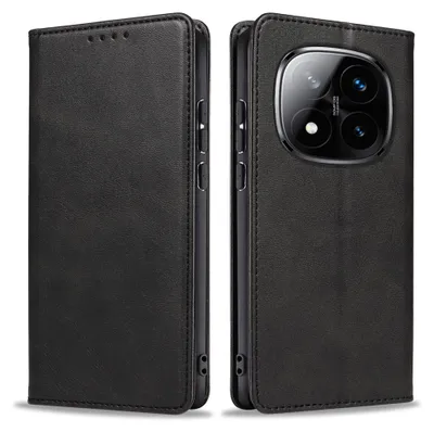Produktbild von Handyhülle für Xiaomi Redmi Note 14 Pro 5G Kunstleder Flip Cover Hülle Klapphülle Case Kartenfach Farbe: Schwarz