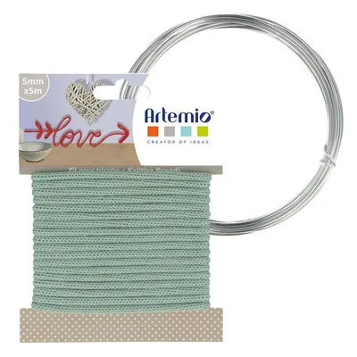 Produktbild von Flechtenstrickgarn 5 mm x 5 m + Aluminiumfaden