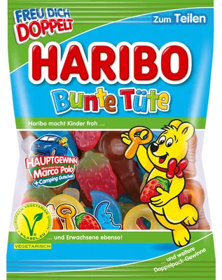 Obrázek produktu pro Haribo Bunte Tüte ovocná žvýkačka s příchutí koly 175g