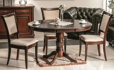 Immagine prodotto di Tavolo da pranzo Tavolo da cucina Margo 90-125x90x75cm noce scuro allungabile